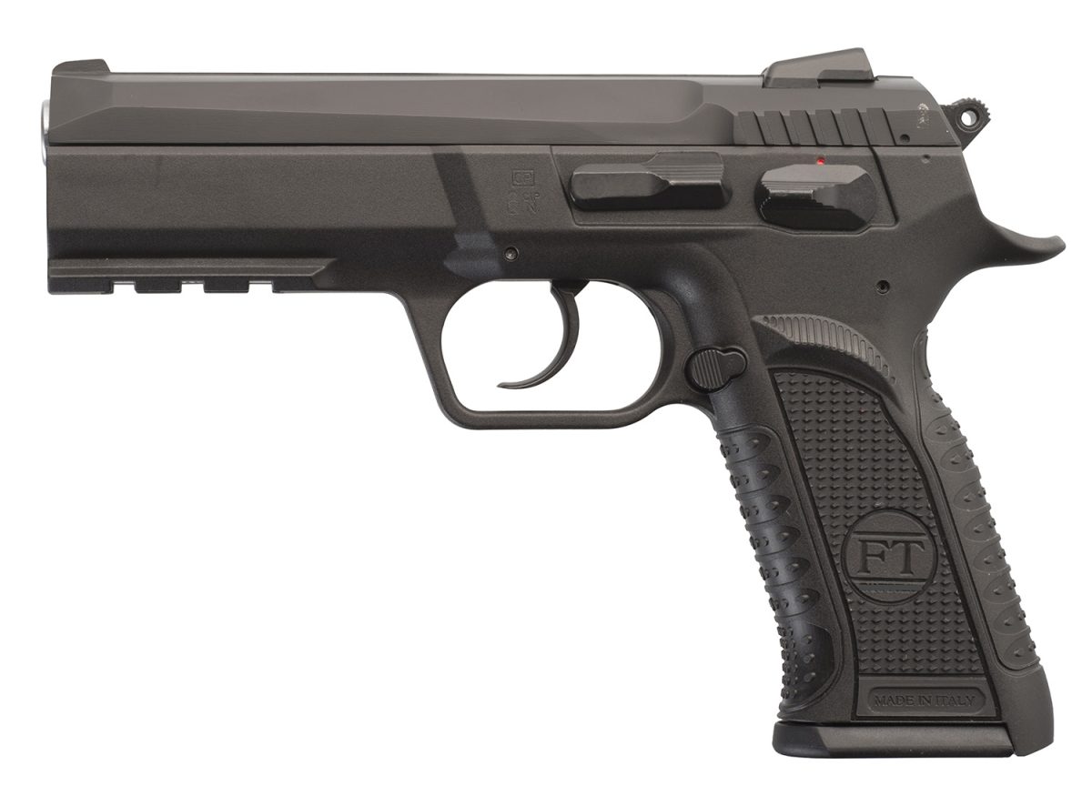 Tanfoglio Ifg Tfforcep9 Defiant Force Plus 9Mm Luger Caliber With 4.40&Quot; Barrel, 16+1 Capacity, Overall Black Finish, Picatinny Rail/Beavertail Frame, Serrated Steel Slide &Amp; Polymer Grip