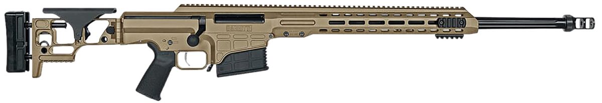 Barrett 18497 Mrad  6.5 Creedmoor 24&Quot; 10+1 Flat Dark Earth Cerakote Flat Dark Earth Folding With Adjustable Lop Stock Black Polymer Grip Right Hand