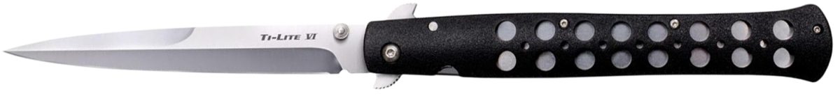 Cold Steel Cs26Sxp Ti-Lite  6&Quot; Folding Spear Point Plain Aus-8A Ss Blade/Black Zy-Ex Handle Includes Pocket Clip