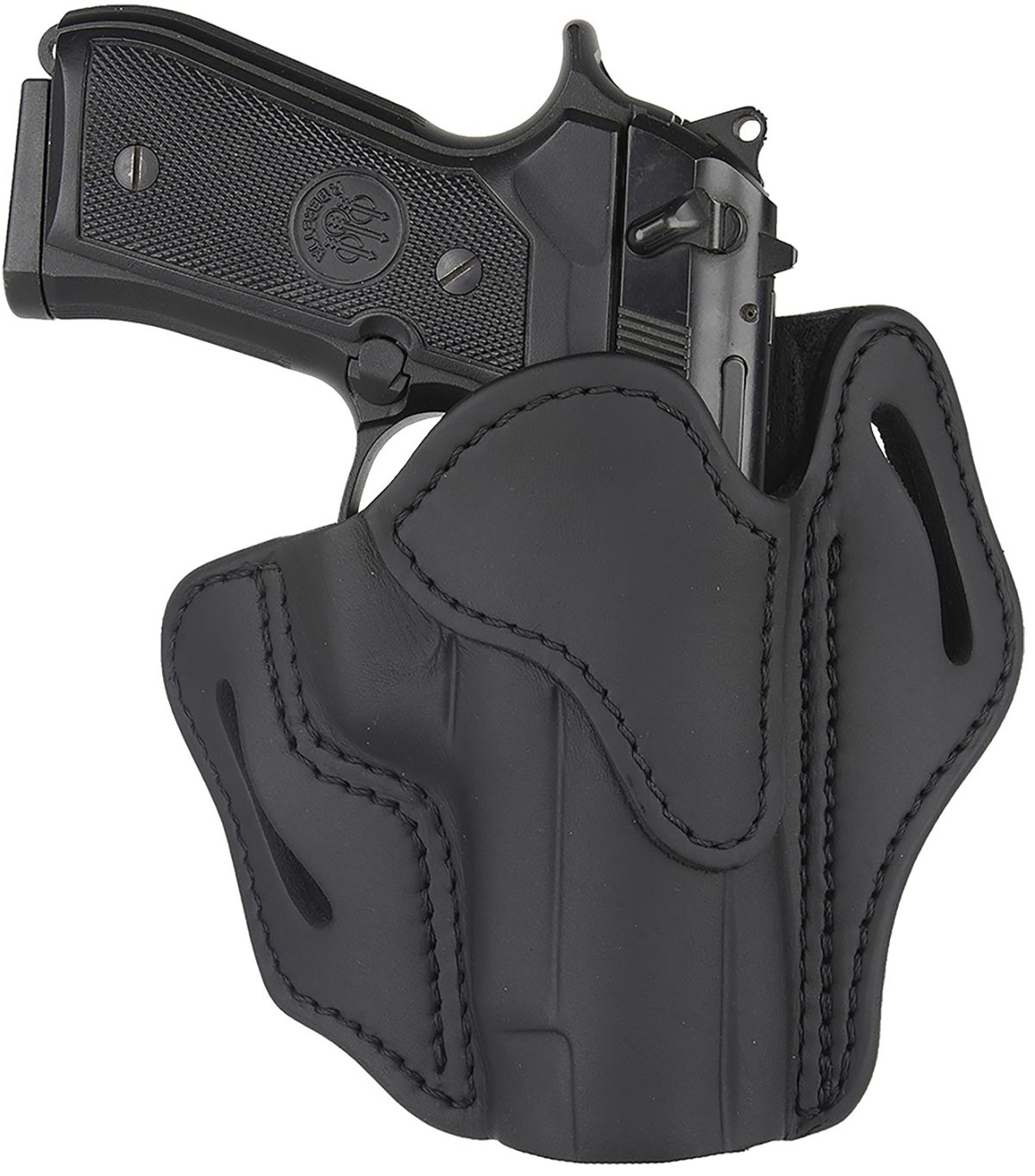 1791 Gunleather Orbh23Sblr Bh2.3 Optic Ready Owb Size 2.3 Stealth Black Leather Belt Slide Compatible W/Glock 17/S&Amp;W M&Amp;P Shield Right Hand