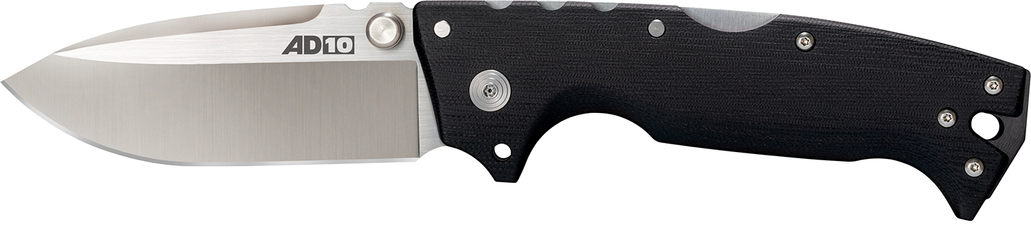 Cold Steel CS28DD AD-10 4" Folding Drop Point Plain S35VN SS Blade/Black G10 Handle Includes Pocket Clip