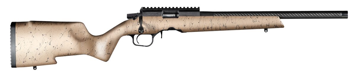 Christensen Arms 8011200100 Ranger  22 Lr 10+1 18&Quot; Carbon Fiber/Threaded Barrel, Black Anodized Finish, Tan With Black Webbing Stock