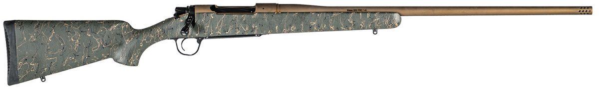 Christensen Arms 8010201400 Mesa Long Range 338 Lapua Mag 3+1 27&Quot; Threaded Barrel, Burnt Bronze Cerakote, Green With Black/Tan Webbing Stock