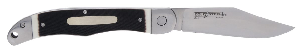 Cold Steel Cs20Npm1Z Ranch Boss Ii 4&Quot; Folding Clip Point Plain Satin Polished/5.25&Quot; Faux Sawed Bone Handle