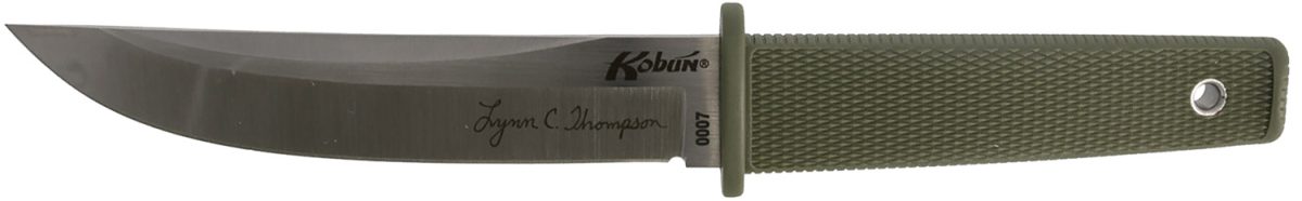 Cold Steel Cs17Taa Kobun Lynn Thompson Signature 5.50&Quot; Fixed Tanto Plain Aus-8A Ss Blade/4.38&Quot; Od Green Kray-Ex Handle Includes Sheath