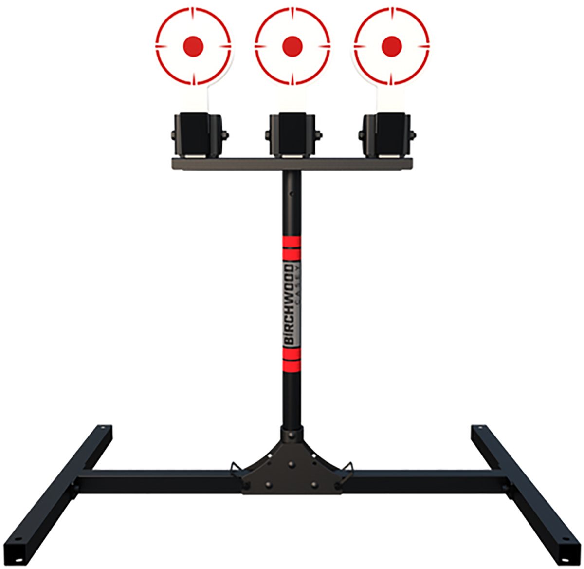 Birchwood Casey 3Tpr 3 Spring Loaded Self Resting Targets Plate Rack Black/Red Ar500 Steel 0.37&Quot; Thick Standing