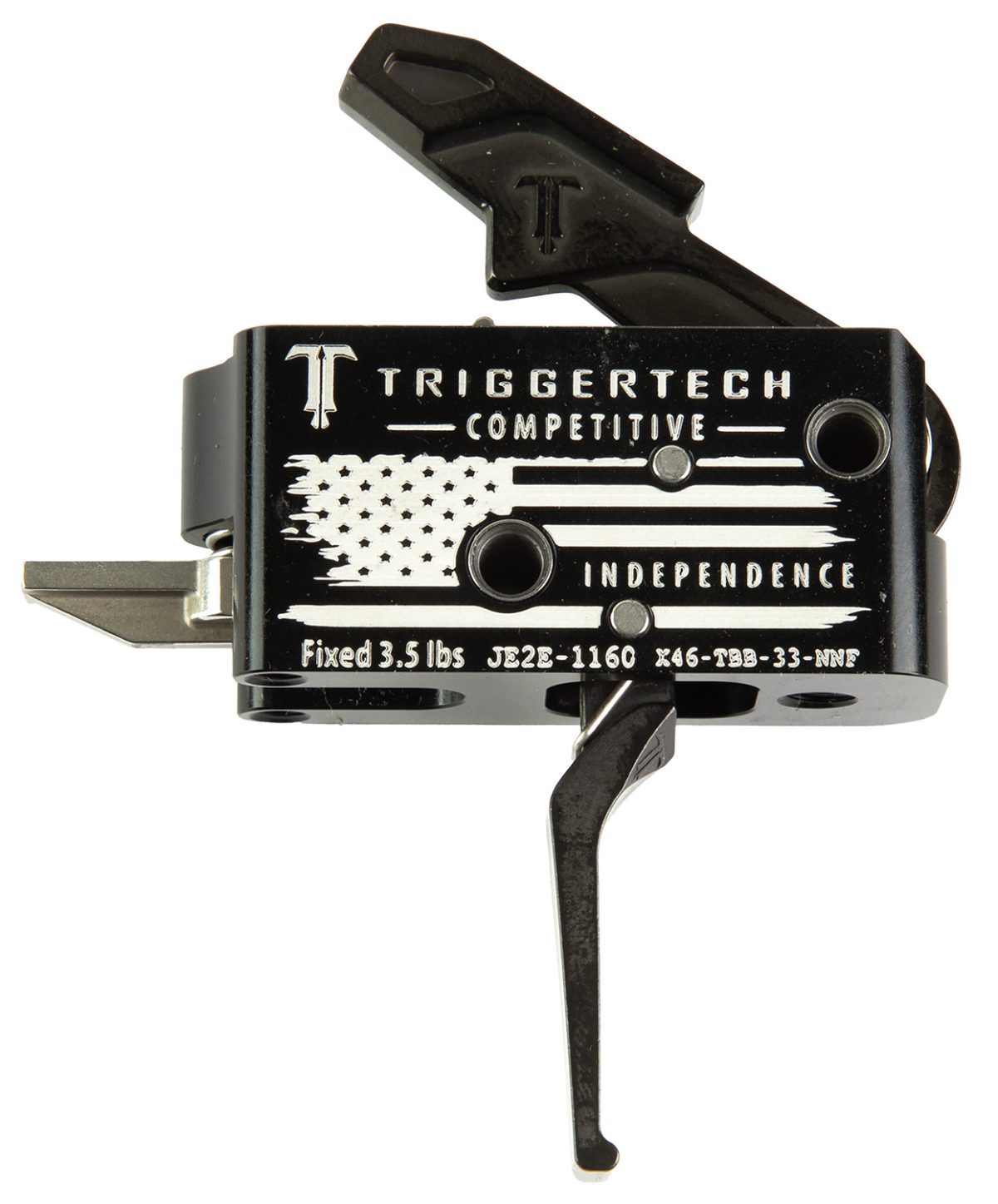 Triggertech X46Tbb33Nnf Competitive Independence Black/White Fits Ar-15