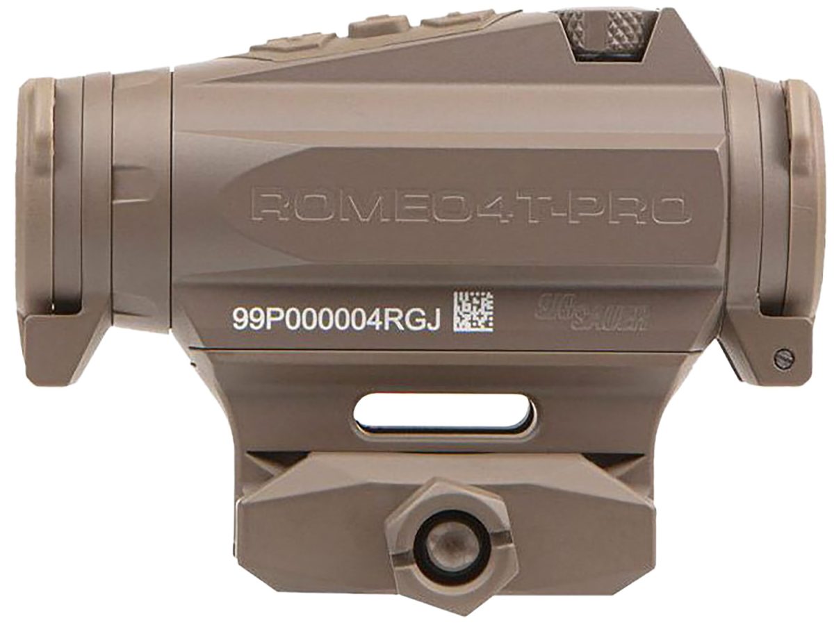 Sig Sauer Electro-Optics Sor44102 Romeo4T Pro Flat Dark Earth 1 X 20 Mm 2 Moa Red Quad Ballistic Dot/65 Moa Circle