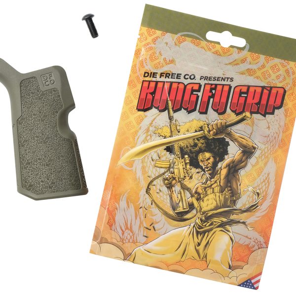 Die Free Co Llc KFGODG Kung Fu Grip  Olive Drab Nylon Fits AR15/M4/AR10/SR25