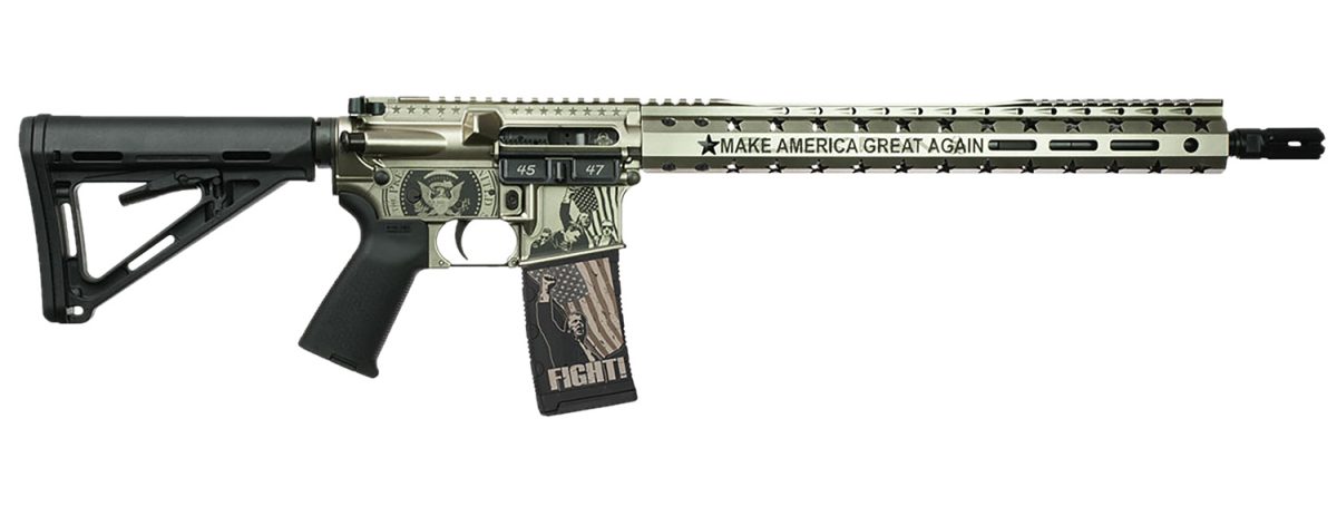 Black Rain Ordnance 24111203S Trump Fx Custom Limited Edition 5.56 Nato 30+1 Silver Spec 15