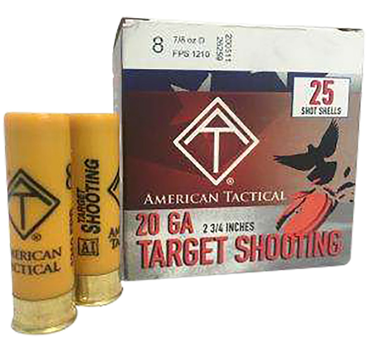 Ati  Target Load  20Gauge 2.75&Quot; 7/8Oz 8Shot 25 Per Box/10 Case
