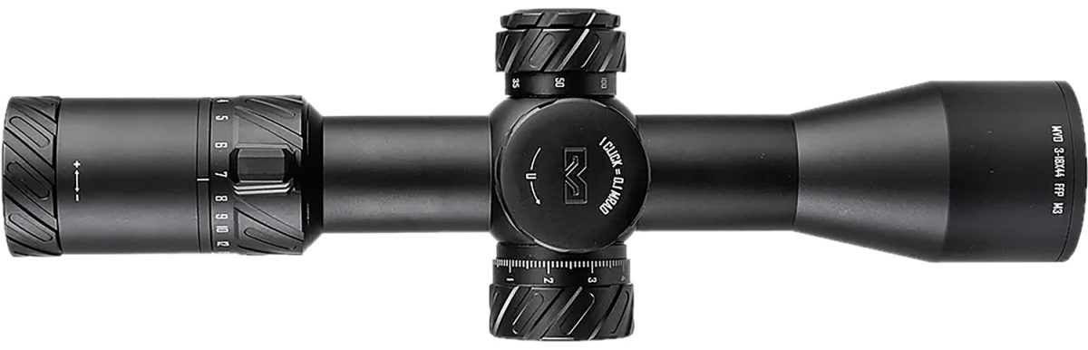 Meprolight Usa 901246703 Mvo  Matte Black Anodized 3-18X44Mm, 34Mm Tube, Illuminated M3 Mrad Etched Green/Red Reticle