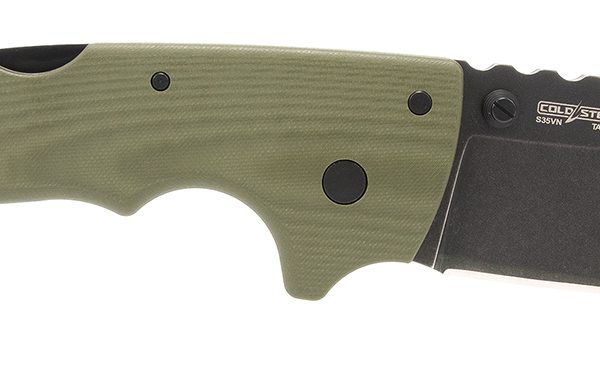 Cold Steel CSFL50MAX 5-Max  5" Folding Drop Point Plain Black Stonewashed S35VN Blade, 7.13" OD Green Textured G10 Handle