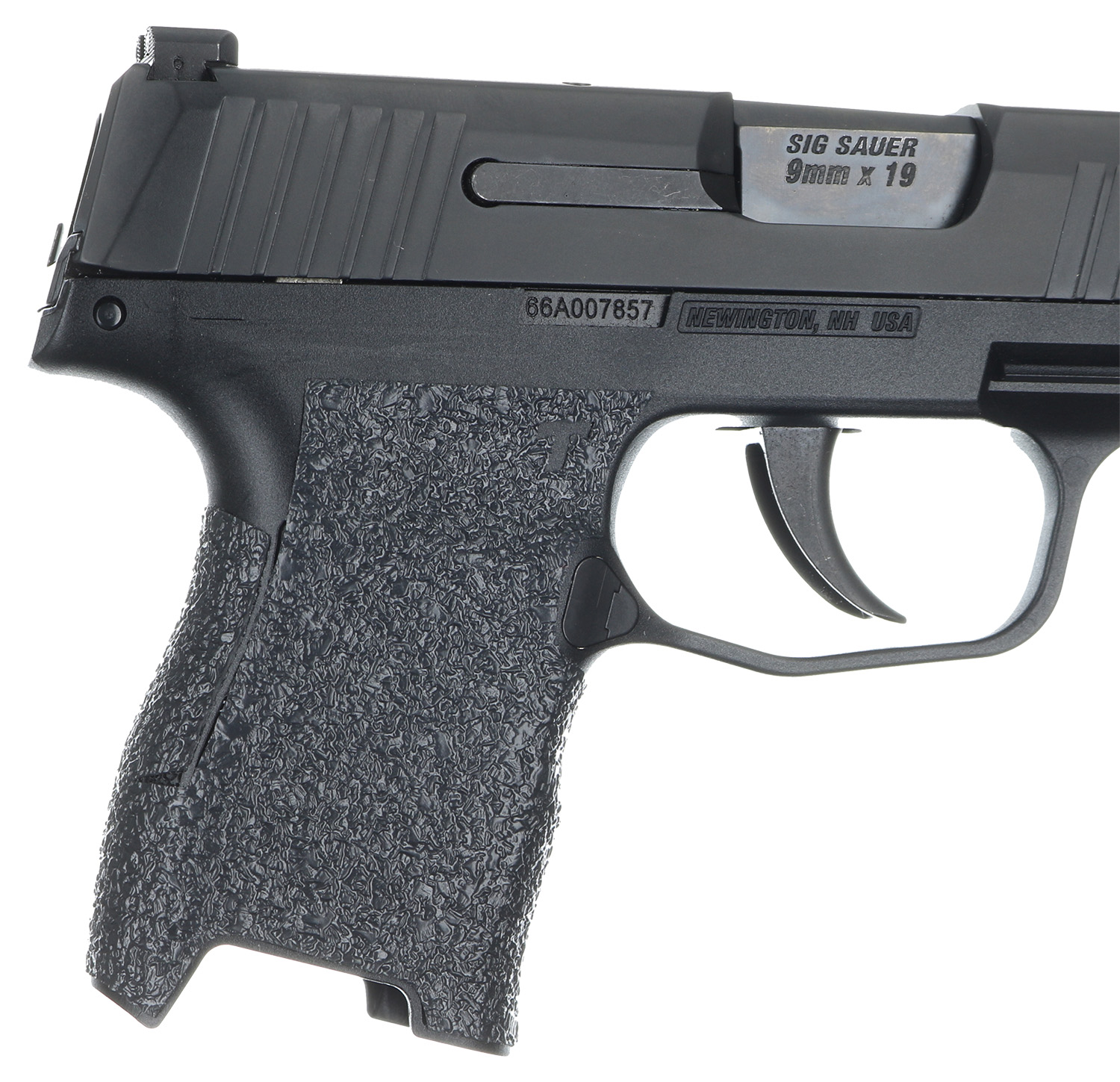 Talon Grips 001R Adhesive Grip  Textured Black Rubber for Sig Compact P320, P250, M17, M18 with Medium Grip Module