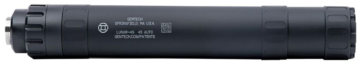 Gemtech 12126 Lunar-45  45 Acp 1.375&Quot; Black Aluminum/Titanium .578-28 Tpi