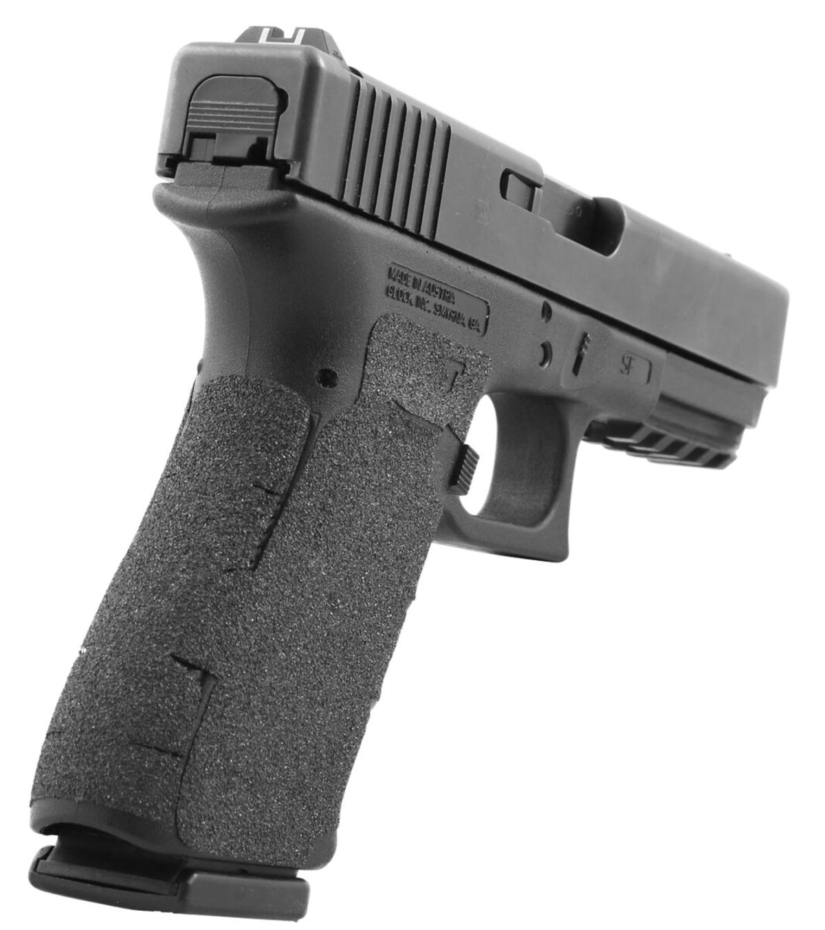 Talon Grips 384G Adhesive Grip  Glock Gen5 19/23/25/32/38/44 W/Large Backstrap, Black Textured Granulate