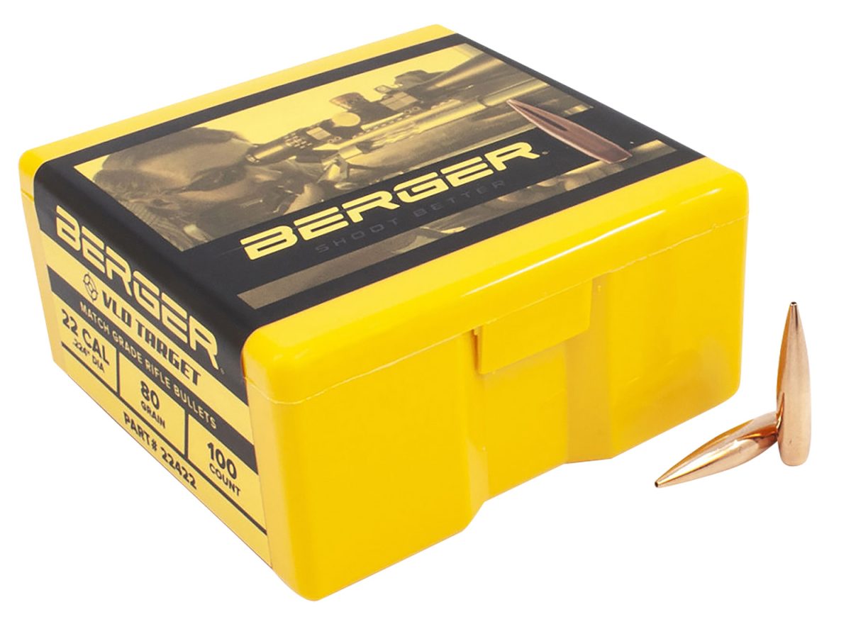 Berger Bullets 22422 Vld Target Long Range 22Cal 80Gr 100/Box