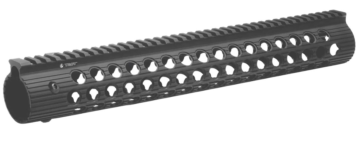 Troy Ind Strxal115Bt01 Alpha Rail  Black Anodized Aluminum Ar-15/M16 15&Quot; Long