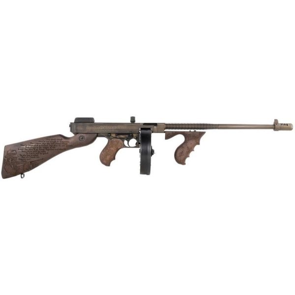 THOMPS BONNIE & CLYDE 1927A-1 DELUXE 45ACP RFL ENGRAVED WALNUT 20RD STICK/50RD DRUM