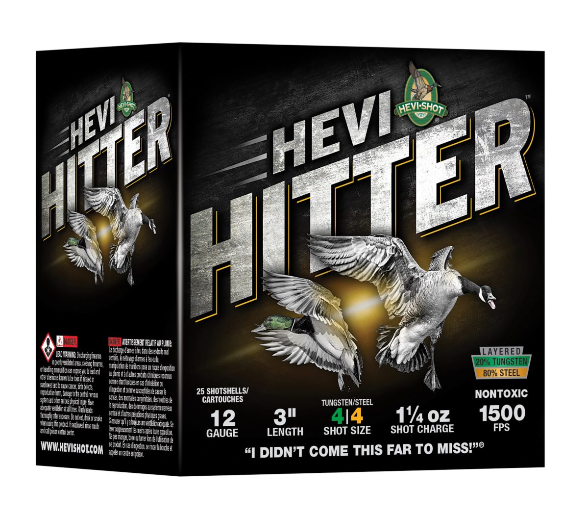 Hevi-Shot Hevi-Hitter 12Ga 3In 1-1/4Oz Bb Tungsten/Steel 25 Rd/Bx 10 Bx/Cs