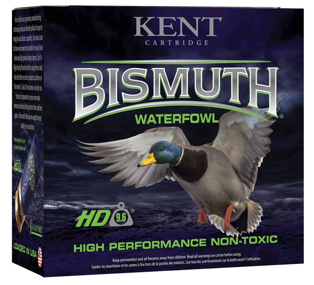Kent Cartridge B12W364 Bismuth Waterfowl 12 Gauge 2.75&Quot; 1 1/4 Oz Bismuth 4 Shot 25 Per Box/ 10 Case