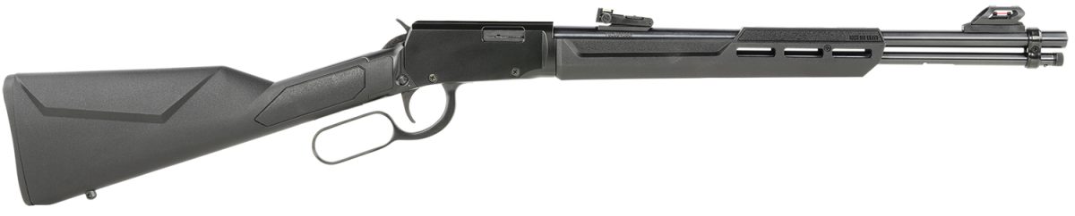 Rossi Rl22181Sy Rio Bravo  Lever Action 22 Lr Caliber With 15+1 Capacity, 18&Quot; Round Barrel, Polished Black Metal Finish &Amp; Black Synthetic Stock Right Hand (Full Size)