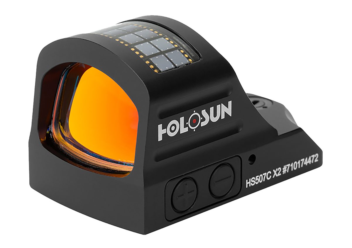 Holosun Hs507Cx2 507  Black Anodized 1 X 0.63&Quot; X 0.91&Quot; 2 Moa Red Dot/32 Moa Circle Multi Reticle