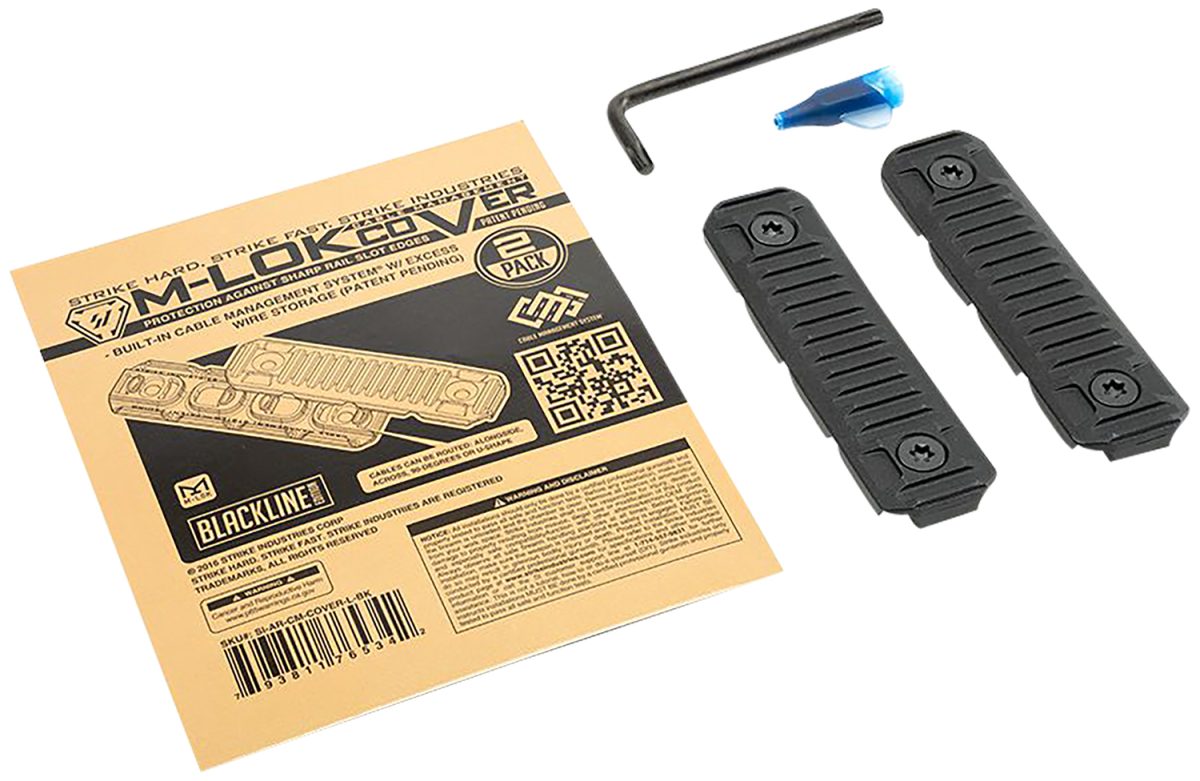 Strike Industries Ar-Cm-Cover-L-Bk Cable Management Cover Long 3.14&Quot;L Black Polymer For M-Lok