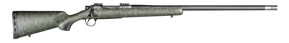 Christensen Arms 8010800203 Summit Ti  Full Size 300 Prc 3+1, 26&Quot; Natural Titanium Steel Threaded Barrel, Natural Titanium Aluminum Receiver, Green W/Black/Tan Webbing Fixed Sporter Stock