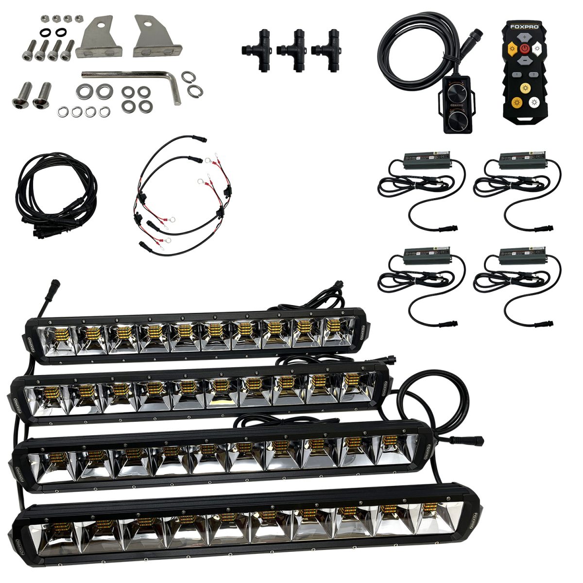 Foxpro Mudct4Kit Mud Cutter Light Kit  Black 2810/3380/4408 Lumens White/Amber/Mixed Led