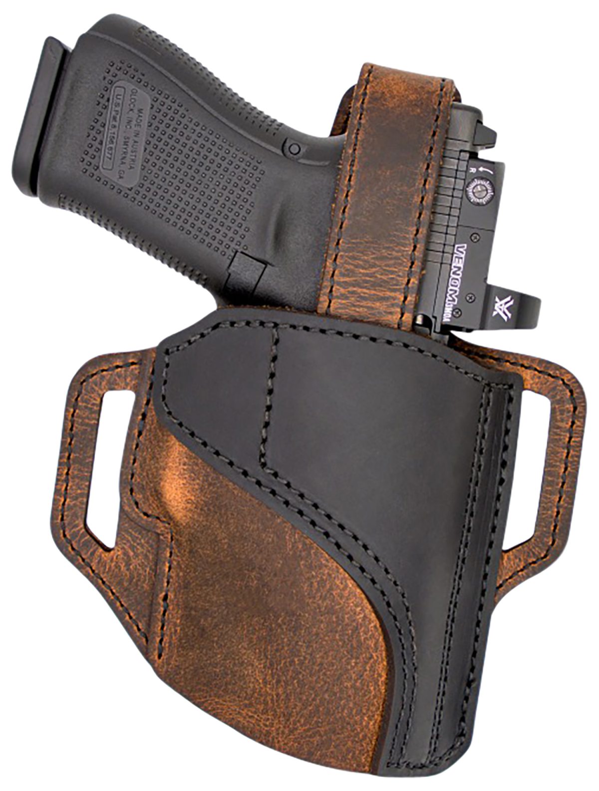 Versacarry Tr22131 Trooper  Owb Size 03 Black/Brown Leather Belt Slide Right Hand