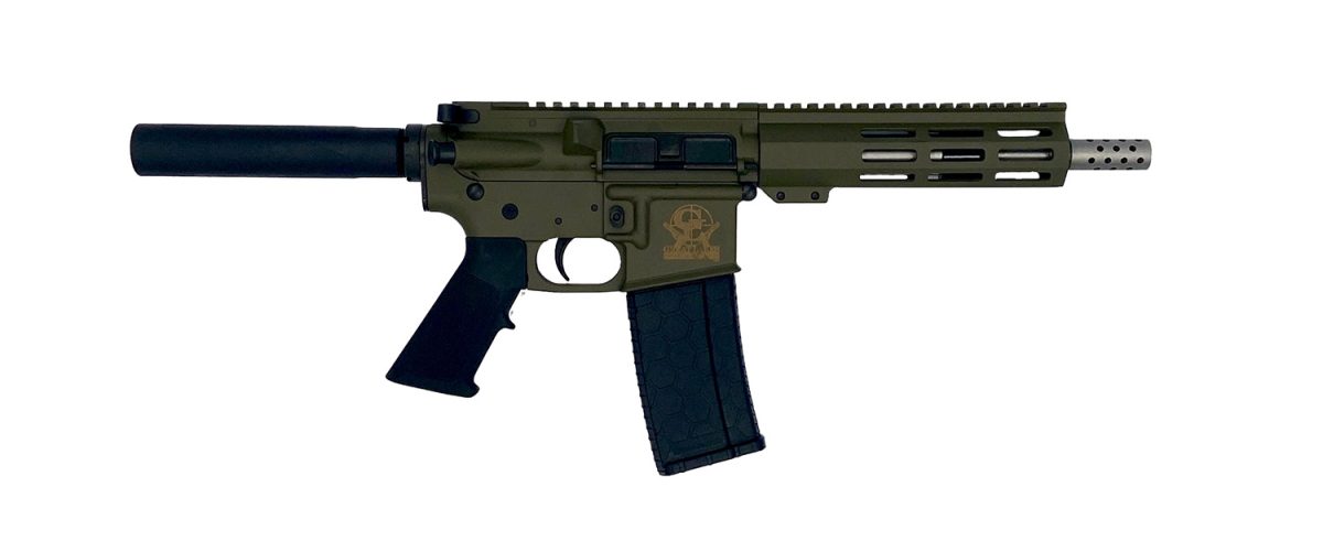 Great Lakes Firearms Gl15223Sspodg Ar-15 Pistol 223 Wylde 30+1 7.50&Quot; Stainless Barrel, Od Green Rec, 7&Quot; M-Lok Handguard, Buffer Tube (No Brace), Black A2 Grip