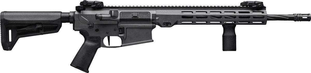Maxim Defense Mxm49689 Md10 L 6.5 Creedmoor 20+1 18&Quot; Fluted Barrel, Sniper Gray Rec/M-Lok Handguard, Black Magpul Furniture, Sl-K Stock, Mvg Grip, Mbus Sights, Blackout Defense Flat Trigger