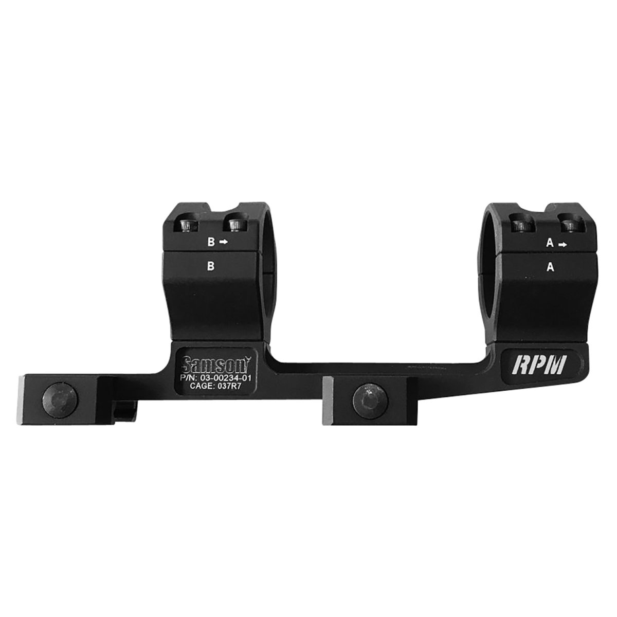 Samson 030023401 Rpm Scope Mount/Ring Combo Matte Black 30Mm
