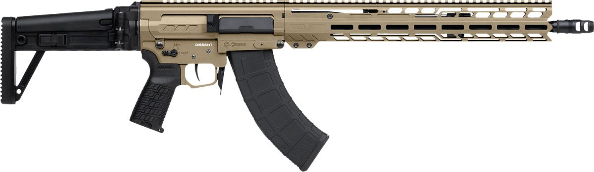 Cmmg 86Ad60Bct Dissent Mk47 7.62X39Mm 30+1 (2) 16.10&Quot;, Coyote Tan Rec/15&Quot; M-Lok Handguard, Side Charging Handle, Black Side Folding Stock &Amp; Zeroed Grip, Muzzle Brake, 60/90 Ambi Safety, Adj. Gas Block