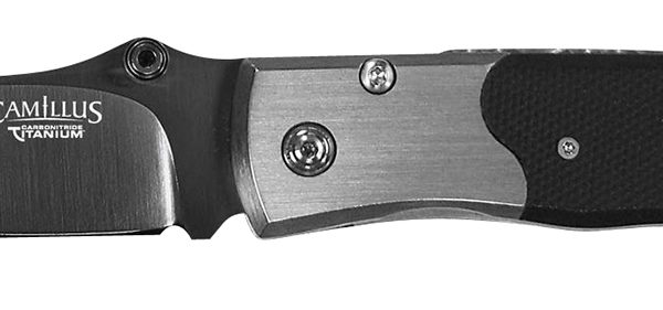 Camillus 18671 Pristine  3" Folding Drop Point Plain Black VG-10 Carbonitride Titanium Blade, Black/Silver G10/SS Handle