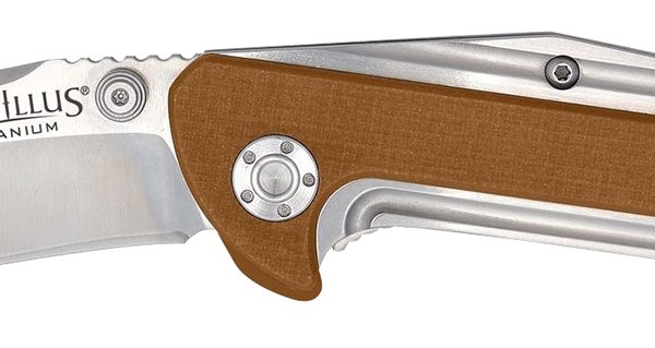 Camillus 19196 Sevens  2.75" Folding Plain Silver AUS-8 Carbonitride Titanium Blade, Desert Tan/SS G10/SS Handle