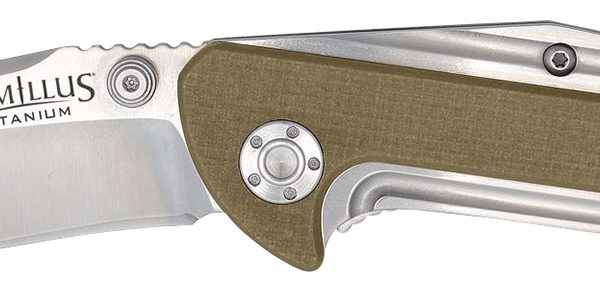 Camillus 19195 Sevens  2.75" Folding Plain Silver AUS-8 Carbonitride Titanium Blade, Desert Tan/SS G10/SS Handle