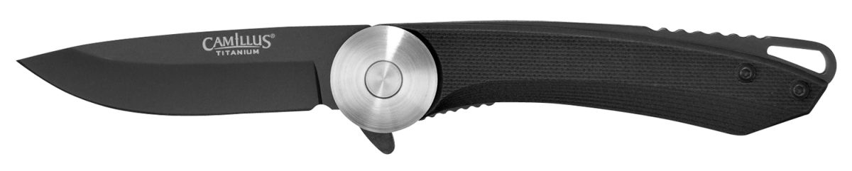 Camillus 19640 Cirque  2.75&Quot; Folding Drop Point Plain Black Aus-8 Carbonitride Titanium Blade, Black G10 Handle
