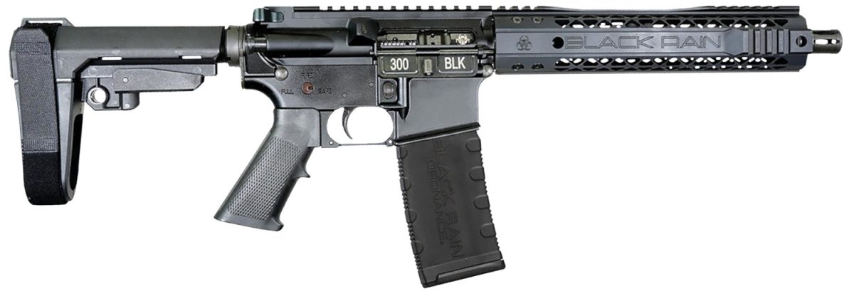 Black Rain Ordnance  Spec15  5.56 Nato 30+1 10.50&Quot; Black Nitride Steel Barrel, 10&Quot; M-Lok Handguard, Black Anodized Aluminum Picatinny Rail Receiver, Tactical Sba3 Brace, Black G.i. Grip