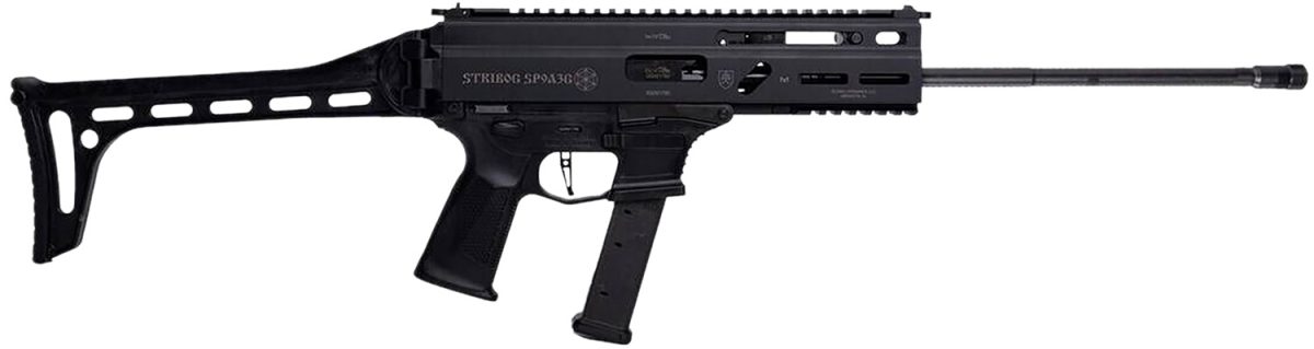 Grand Power 810091156025 Stribog Sp9A3G 9Mm Luger 16&Quot; Black Barrel, Black Receiver, Polymer Stock &Amp; Grip