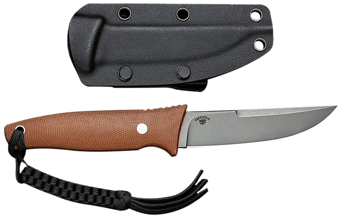 Civivi Knives C19046-5 Tamashii  4.07&Quot; Fixed Straight Back Plain Gray Stonewashed D2 Steel Blade, 4.73&Quot; Brown Textured Canvas Micarta Handle