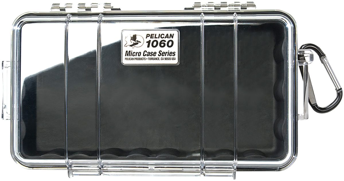 Pelican 1060025100 Micro Case  Black/Clear Polycarbonate 9.88&Quot; Long