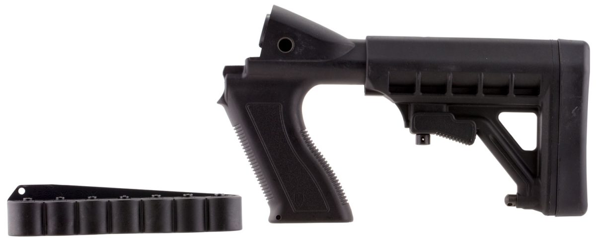 Archangel Aa50088 Tactical Pistol Grip Stock  Black Synthetic 6 Position With Shell Holder For 12 Gauge Mossberg 500, 590; Maverick 88