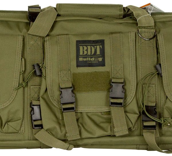 Bulldog BDT3536G BDT Tactical Single 36" Green Nylon, 3 Accessory Pockets, Deluxe Padded Backstraps, Lockable Zippers, Padded Internal Divider