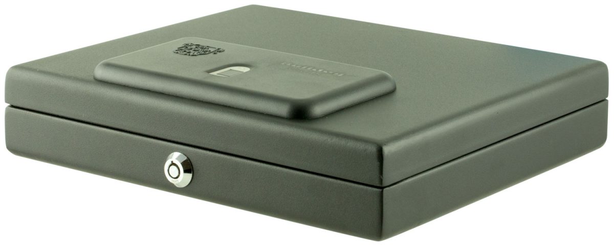 Bulldog Bd4055B Magnum Top Load Vault Fingerprint Id Entry Black Powder Coat Steel Holds 1 Handgun 11.50&Quot; X 9.75&Quot; X 2.50&Quot;