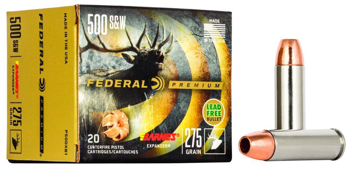 Federal P500Xb1 Premium  500S&Amp;W Mag 275Gr Barnes Expander Brx 20 Per Box/10 Case