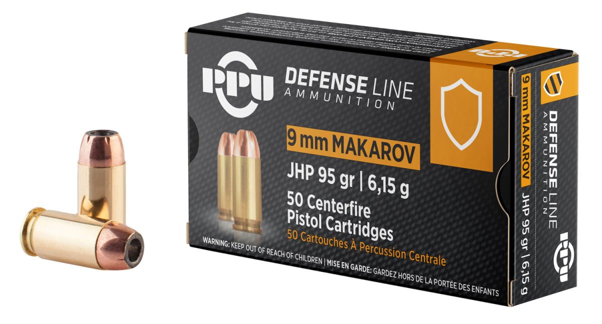Ppu Ppd9M Defense  9X18Makarov 95Gr Jacketed Hollow Point 50 Per Box/20 Case