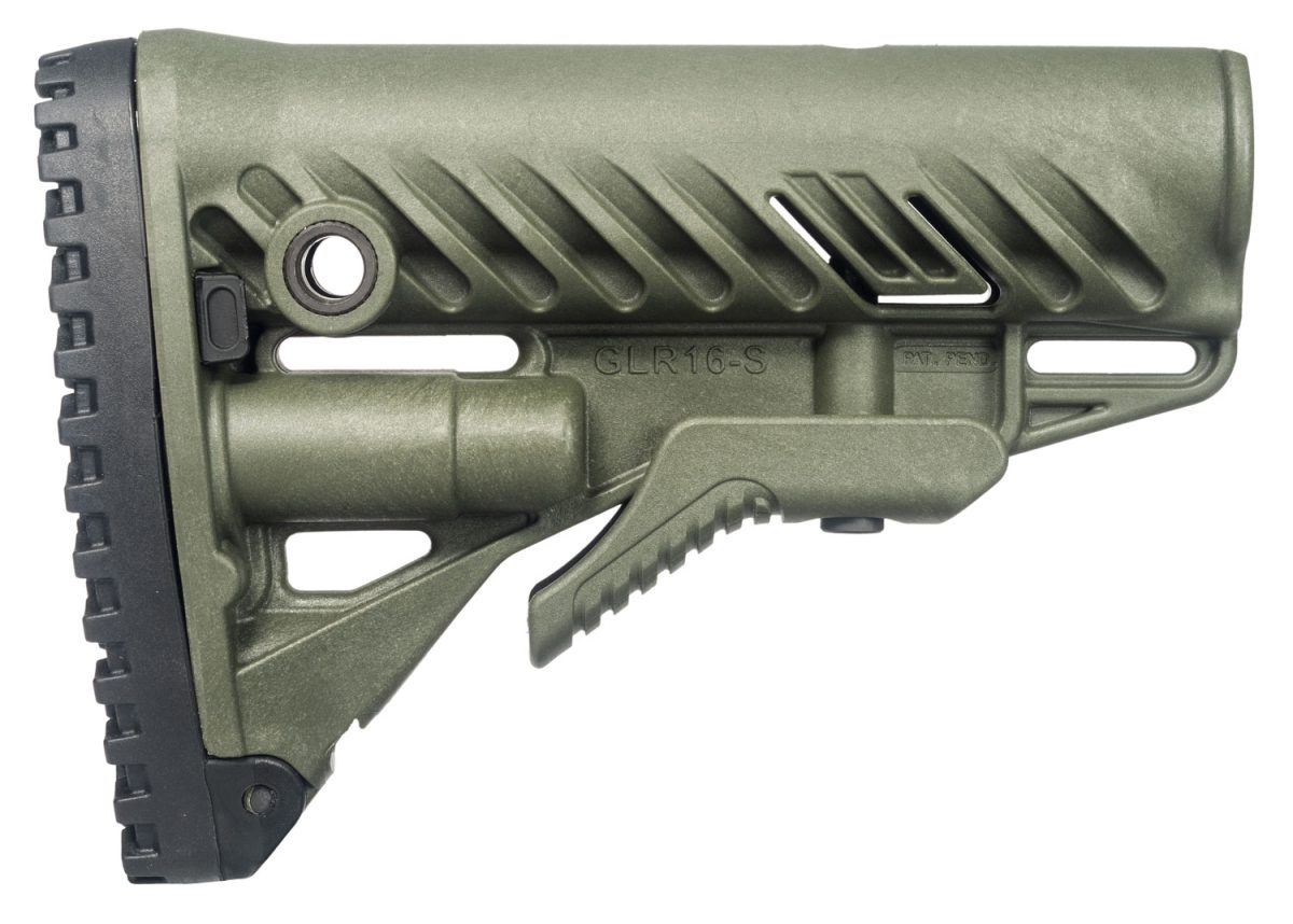 Fab Defense Fxglr16G Glr-16  Buttstock For Ar-15/ M16/ M4 Od Green Polymer