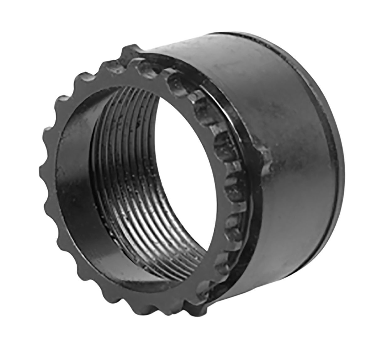 Lbe Unlimited Arbnt308 Barrel Nut  4130 Steel Black Phosphate Ar-10